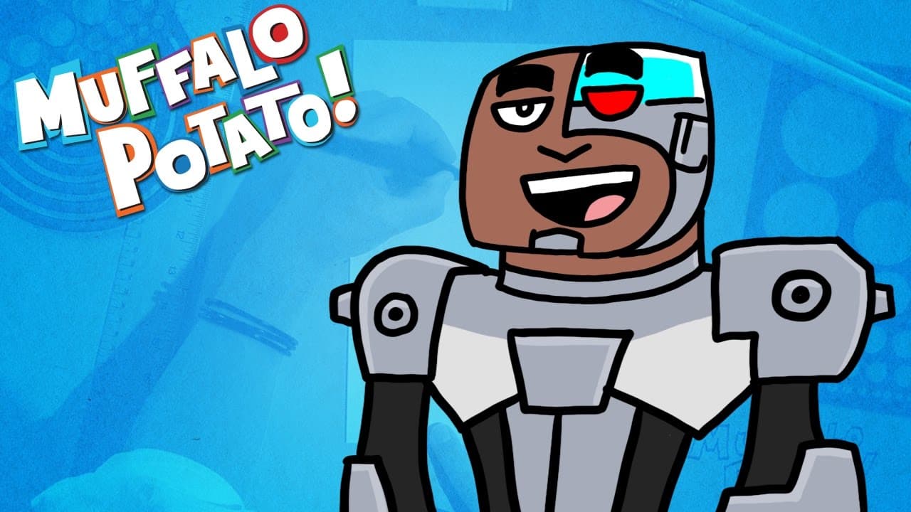 Preview of How to Draw CYBORG from TEEN TITANS GO with Muffalo Potato