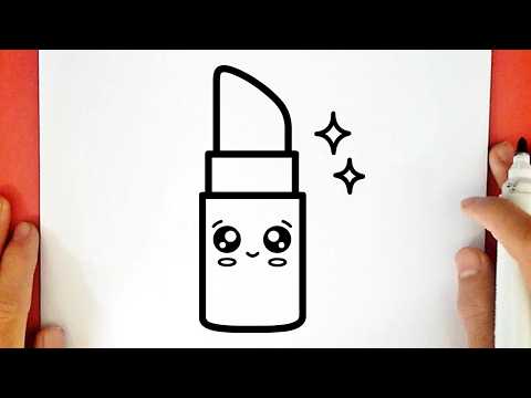 Preview of How to draw a CUTE LIPSTICK