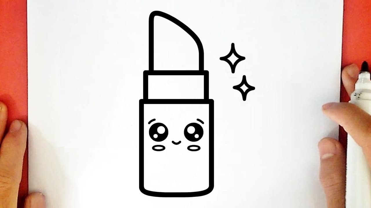 Preview of How to draw a CUTE LIPSTICK