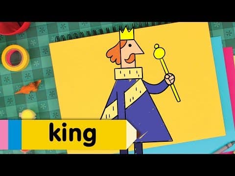 Preview of Learn How to Draw A King | Kids Drawing Lesson | Step By Step