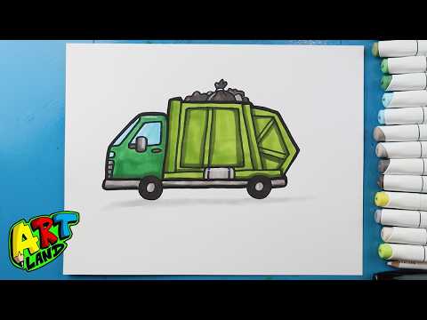 Preview of How to Draw a Garbage Truck