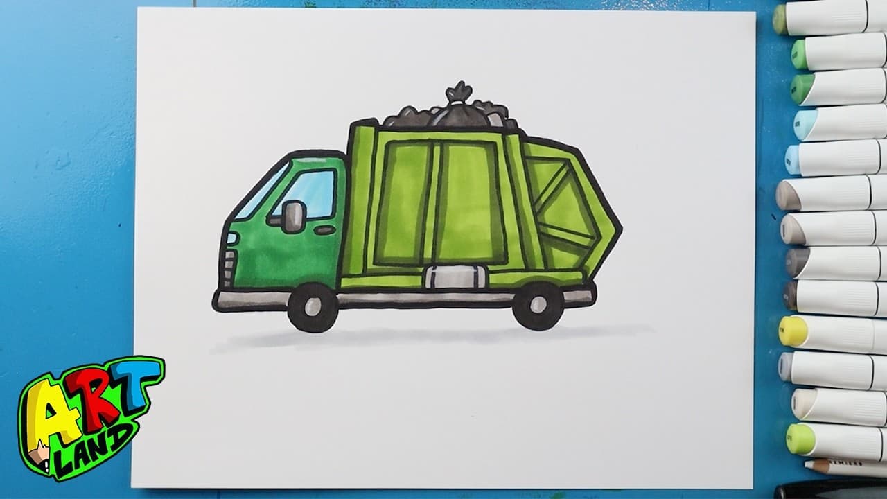 Preview of How to Draw a Garbage Truck