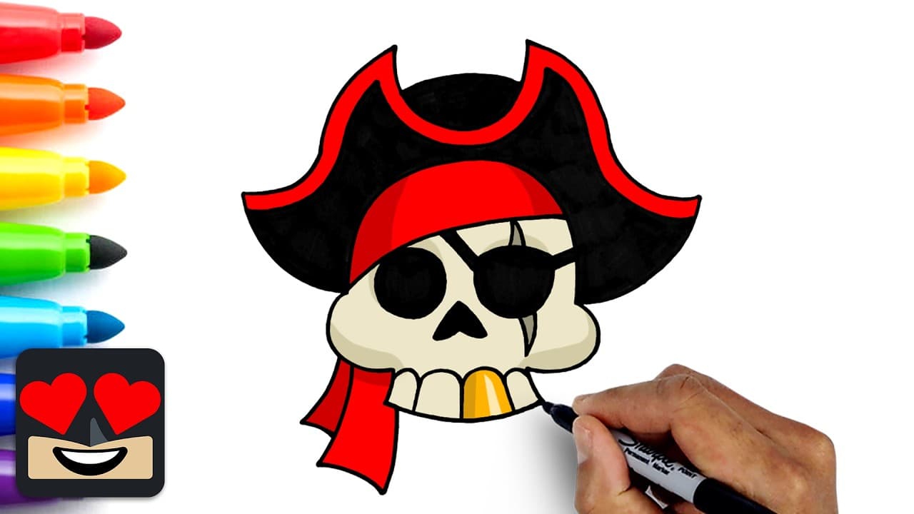 Preview of How To Draw Pirate Skull | Beginner Drawing Tutorial