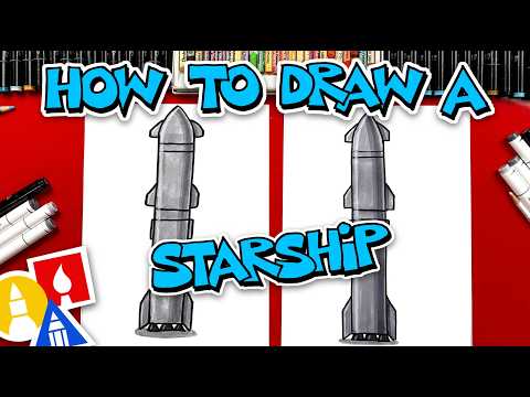 Preview of How To Draw A Starship From SpaceX