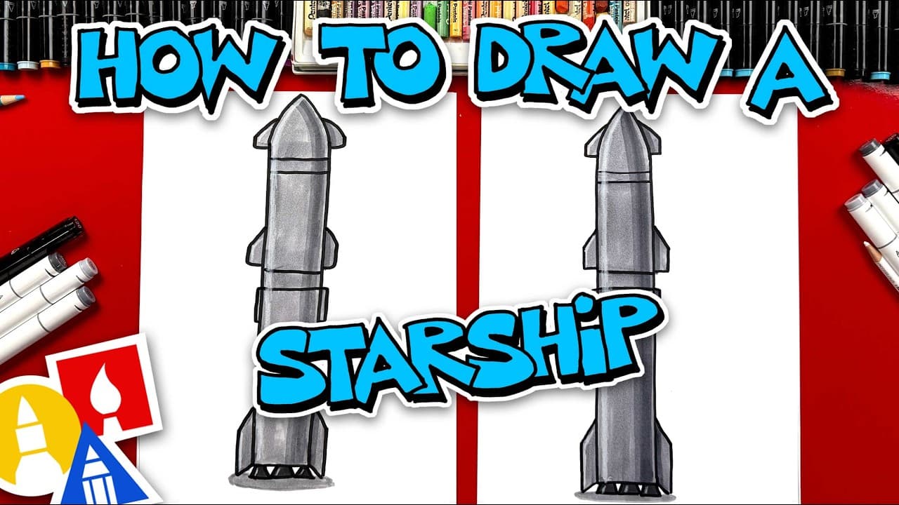 Preview of How To Draw A Starship From SpaceX