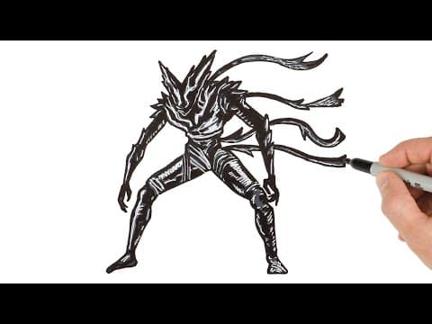 Preview of How to Draw Monster Garou | One Punch Man | Step-by-Step Tutorial!