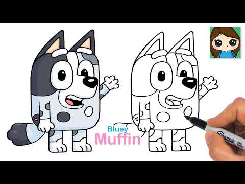 Preview of How to Draw Muffin Heeler Dog | Bluey