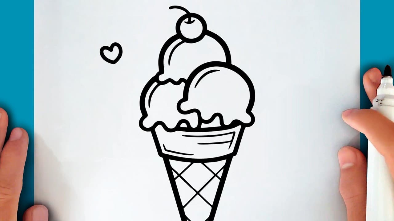 Preview of How to draw an ICE CREAM