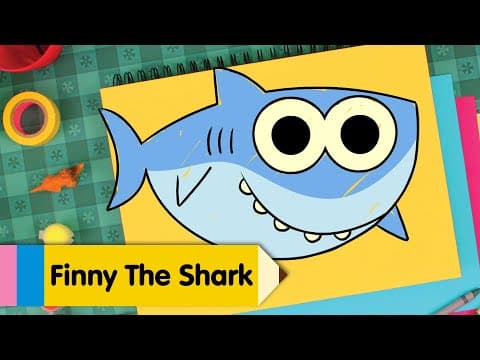 Preview of How To Draw Finny The Shark | Draw and Color Super Simple's Baby Shark