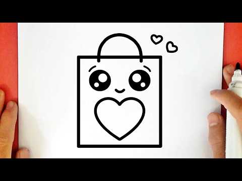 Preview of How to draw a CUTE SHOPPING BAG