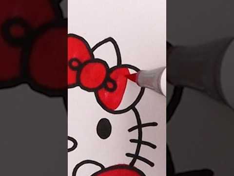 Preview of How to draw Hello Kitty | Step by Step #shorts