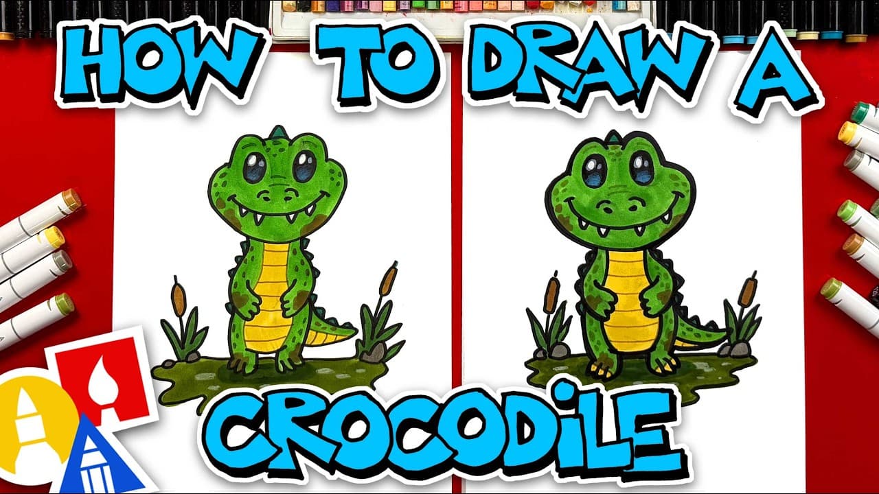 Preview of How To Draw Chompers The Crocodile