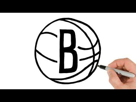 Preview of How to Draw Brooklyn Nets Logo | Step-by-Step Tutorial #basketball