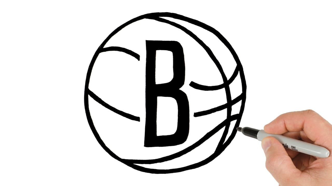 Preview of How to Draw Brooklyn Nets Logo | Step-by-Step Tutorial #basketball