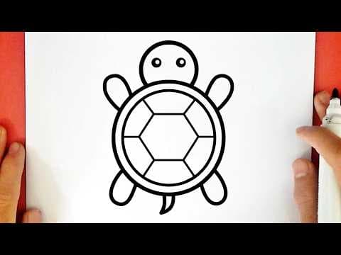 Preview of How to draw a CUTE TURTLE