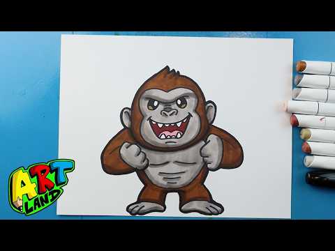 Preview of How to Draw King Kong | Cartoon Style