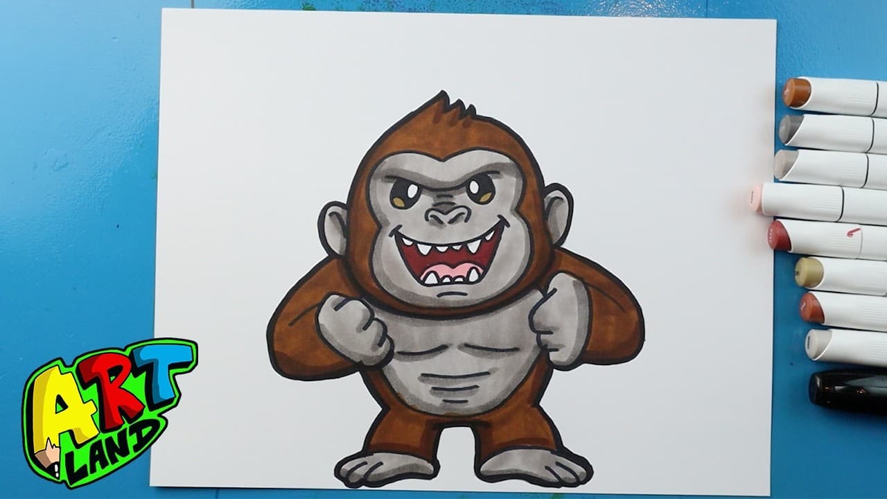 Preview of How to Draw King Kong | Cartoon Style