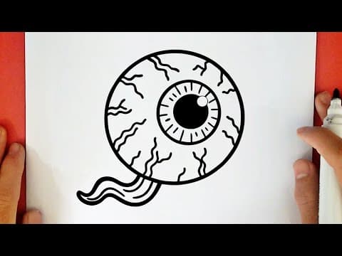Preview of HOW TO DRAW A SPOOKY EYEBALL FOR HALLOWEEN