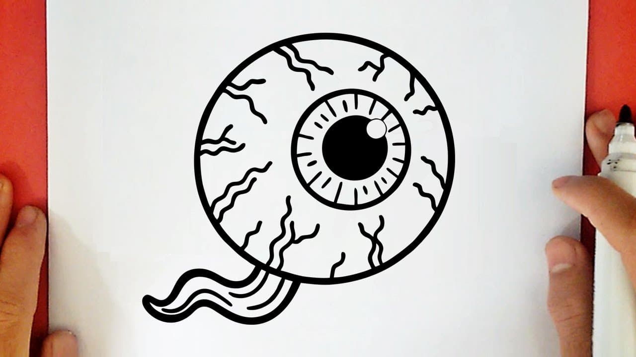 Preview of HOW TO DRAW A SPOOKY EYEBALL FOR HALLOWEEN