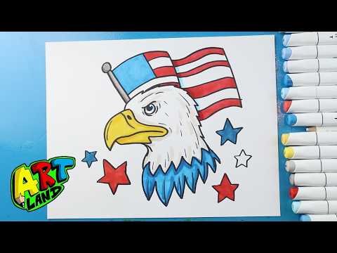 Preview of How to Draw a Fourth of July Eagle