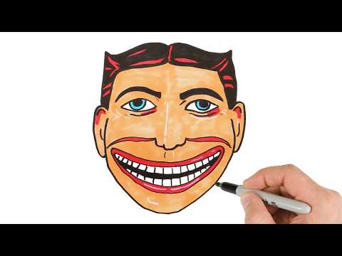 Preview of How to Draw the Steeplechase Face — the Symbol of Coney Island | Step-by-Step Tutorial!