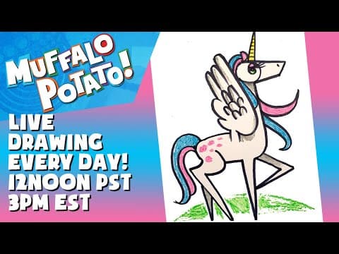Preview of How To Draw a ALICORN or UNIPEG with MUFFALO POTATO