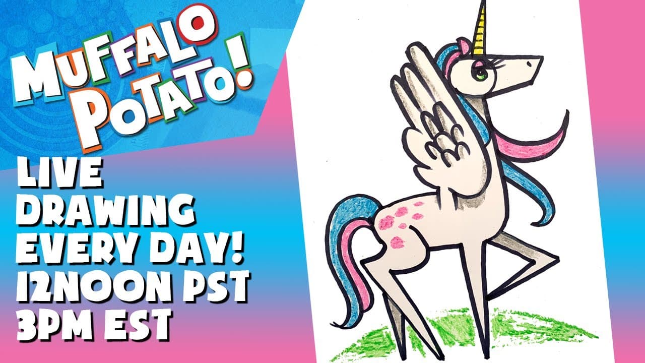Preview of How To Draw a ALICORN or UNIPEG with MUFFALO POTATO
