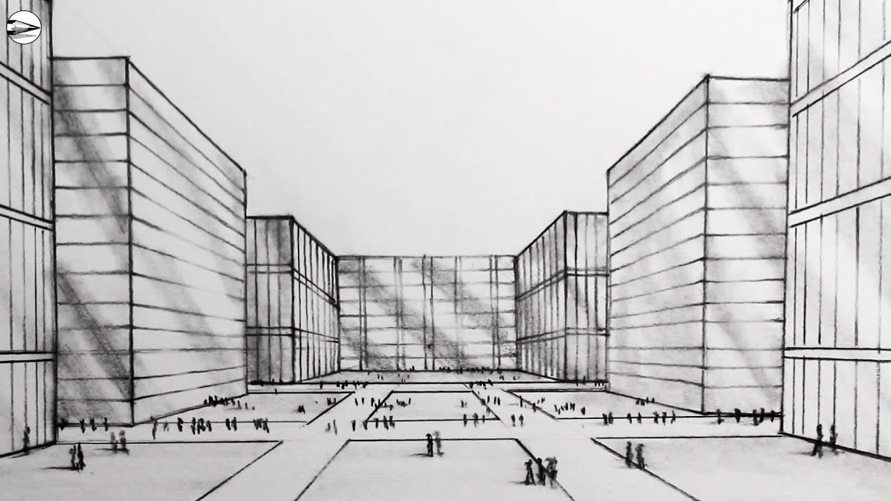 Preview of How to Draw a City with One-Point Perspective for Beginners: Narrated