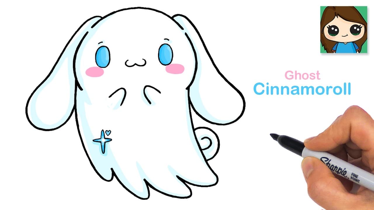 Preview of How to Draw Cinnamoroll Ghost π» Sanrio Cute Halloween Art