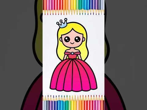 Preview of How To Draw A Cute Princess Girl #Shorts