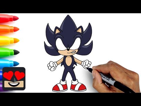 Preview of How To Draw Dark Sonic | Sonic the Hedgehog