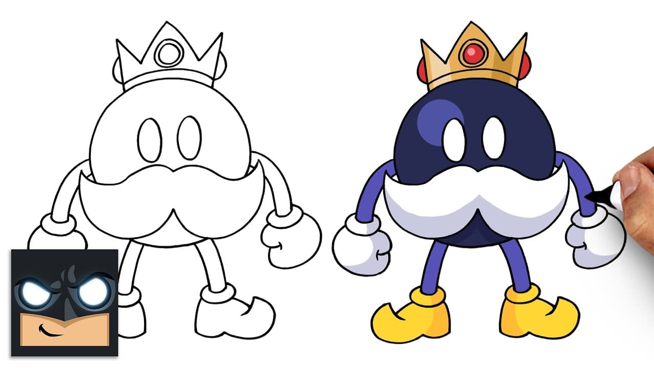 Preview of How to Draw King Bob Omb | Super Mario