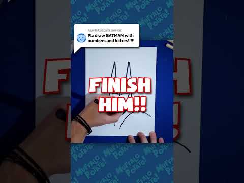 Preview of How to Draw BATMAN fast Using Letters and Numbers with Muffalo Potato