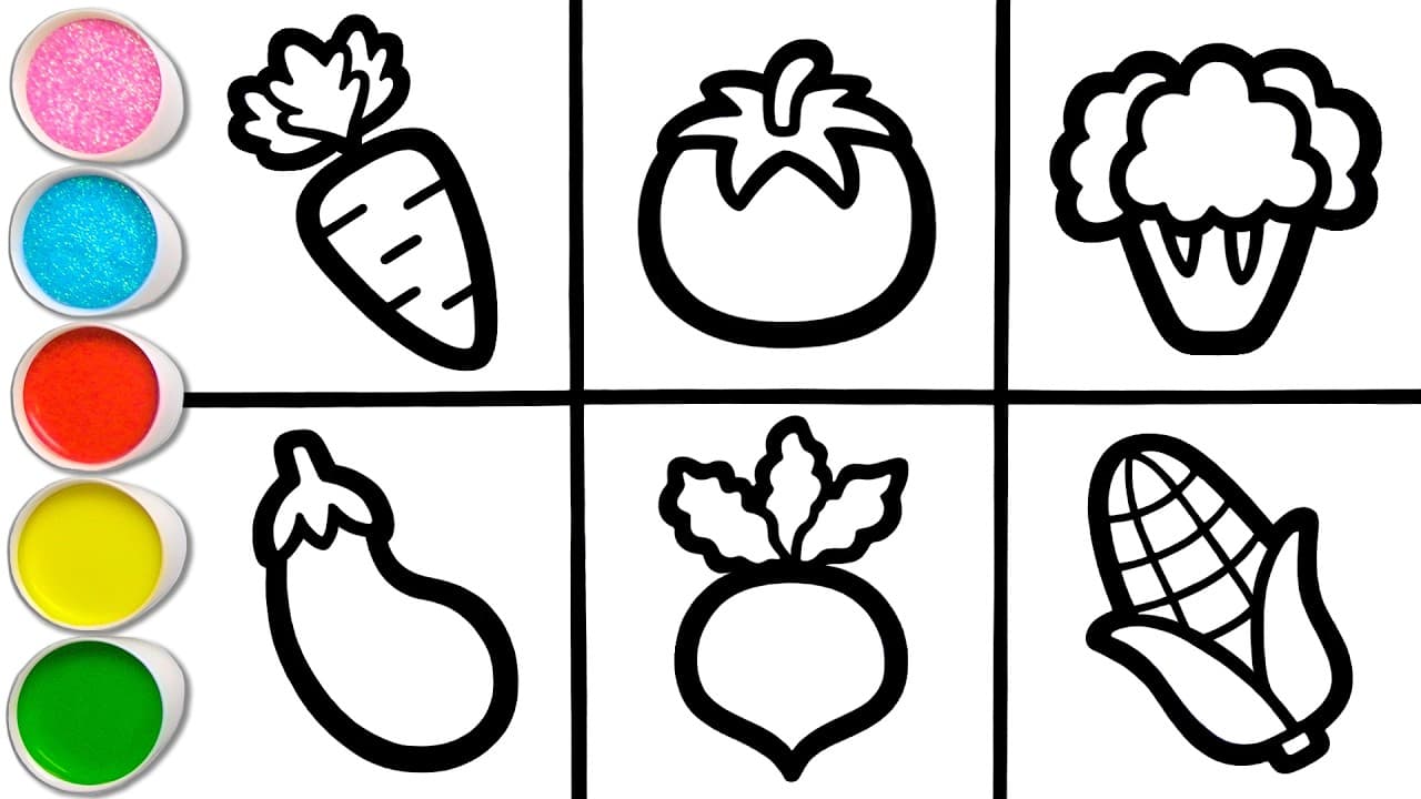 Preview of π₯π₯¦π
8 Healthy Vegetables Drawing, Painting & Coloring | Healthy Habits for Kids, Toddlers #431