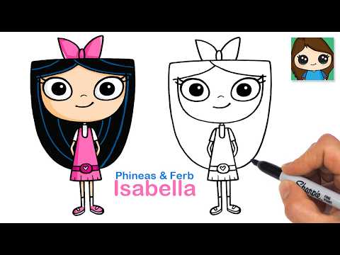 Preview of How to Draw Isabella π Phineas and Ferb