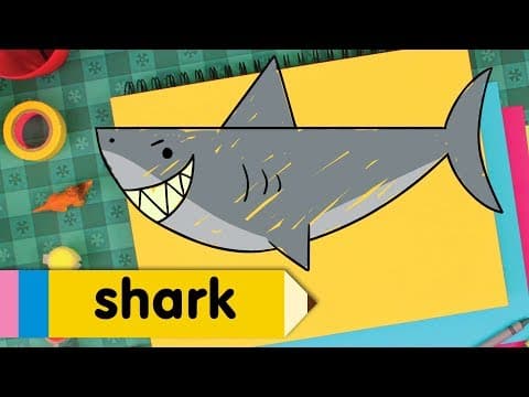 Preview of Learn How to Draw A Shark | Kids Drawing Lesson | Step By Step