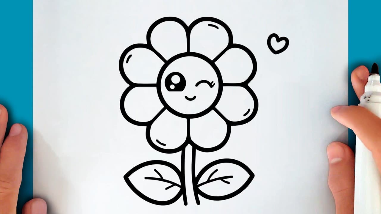 Preview of How to draw a CUTE FLOWER