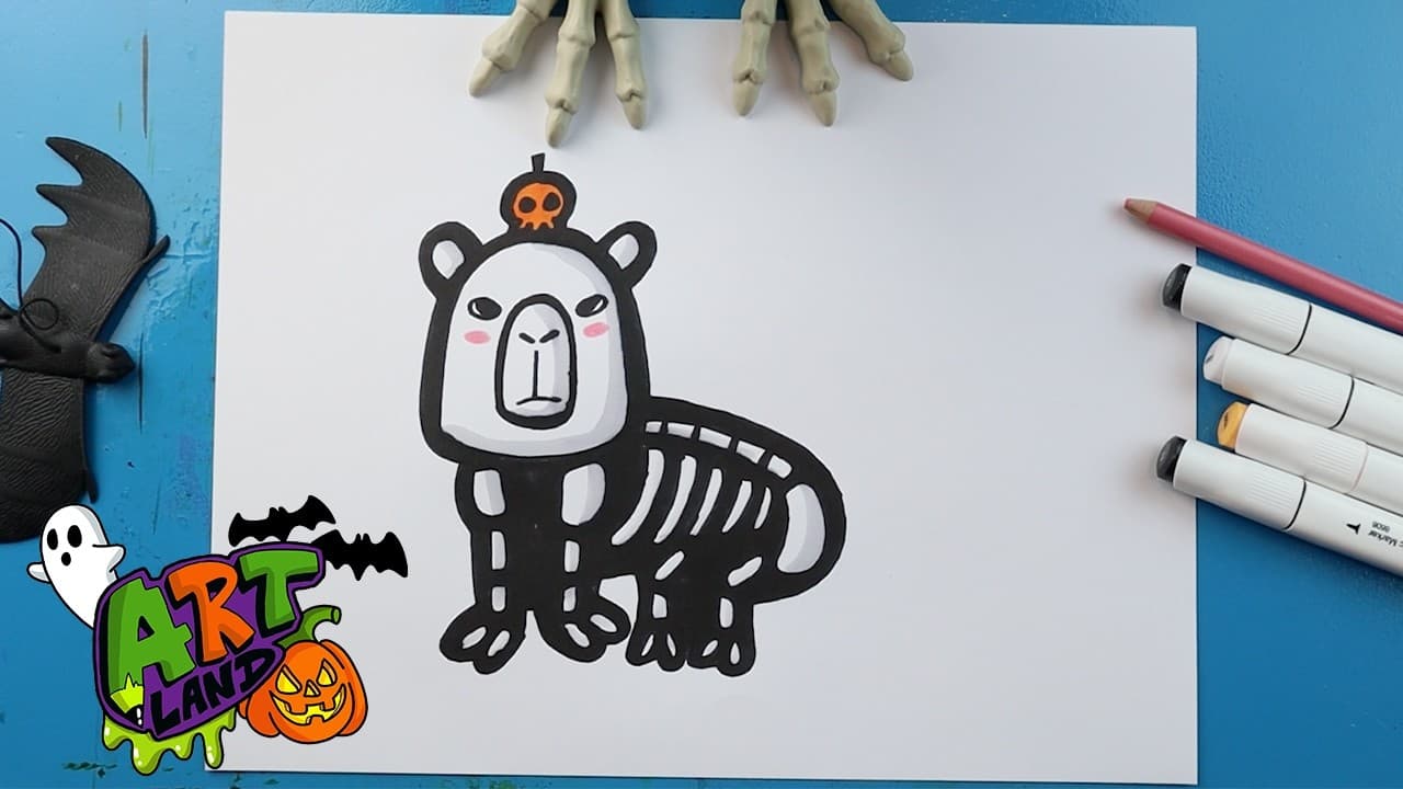 Preview of How to Draw a Capybara Skeleton