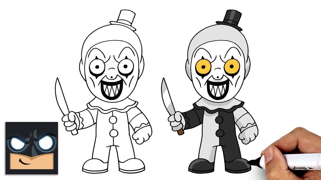 Preview of How to Draw Art the Clown | Terrifier