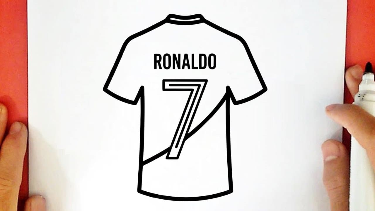 Preview of How to draw CRISTIANO RONALDO'S PORTUGAL SHIRT