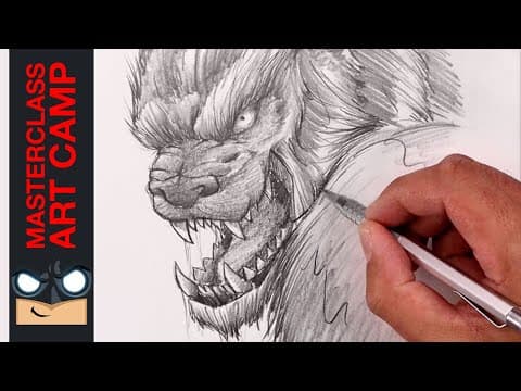 Preview of How To Draw a Werewolf | ART CAMP EP.4
