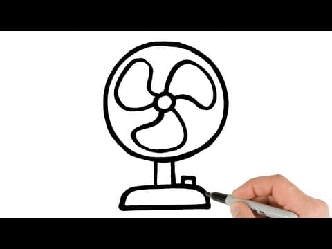 Preview of How to Draw a Fan | Super Easy Step-by-Step Tutorial!