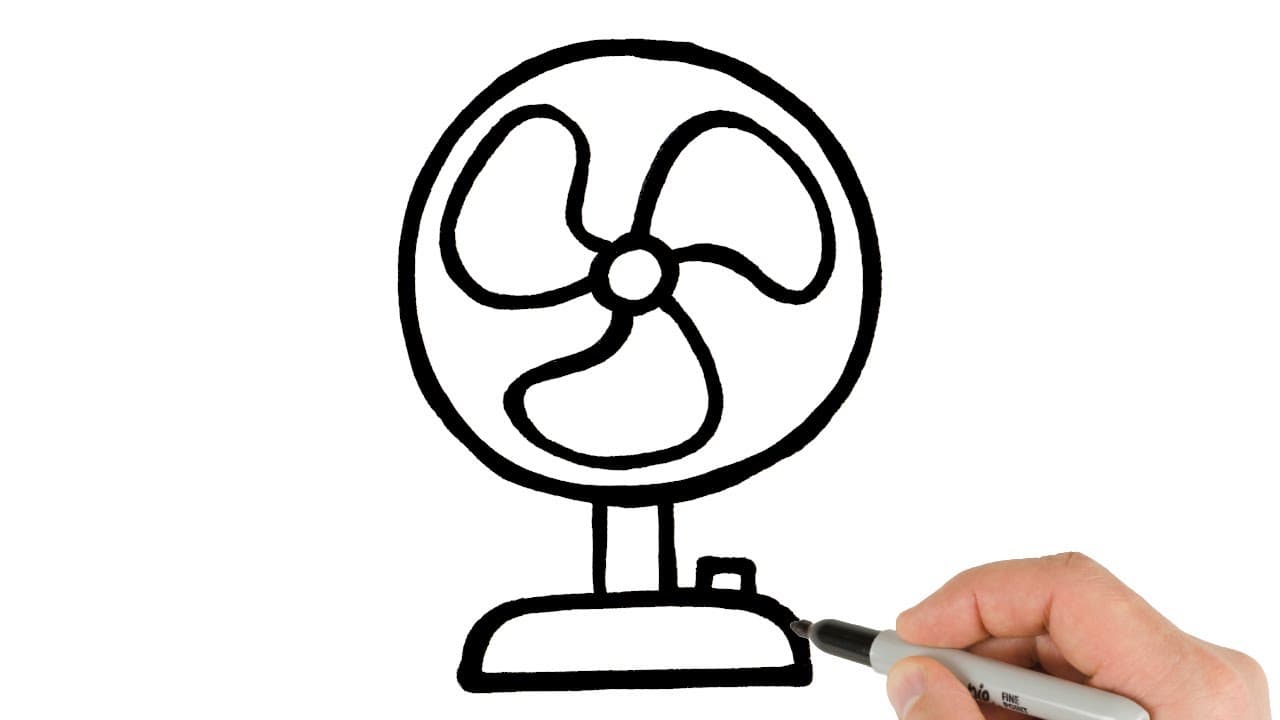 Preview of How to Draw a Fan | Super Easy Step-by-Step Tutorial!