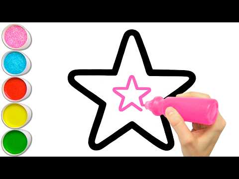 Preview of ✨⭐✨ Learn Through Play with Beautiful Stars Coloring for Kids 💫 Hand-Drawn Art #442