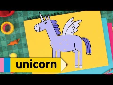 Preview of Learn How to Draw A Unicorn | Kids Drawing Lesson | Step By Step