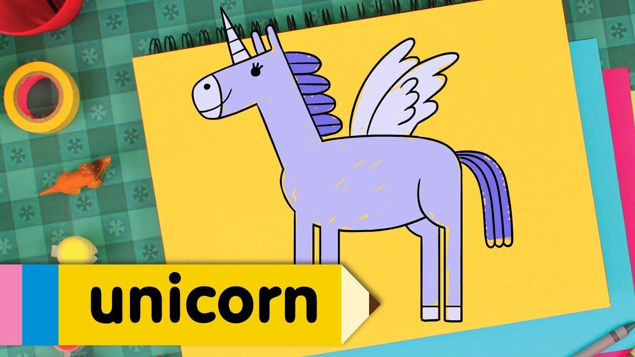 Preview of Learn How to Draw A Unicorn | Kids Drawing Lesson | Step By Step